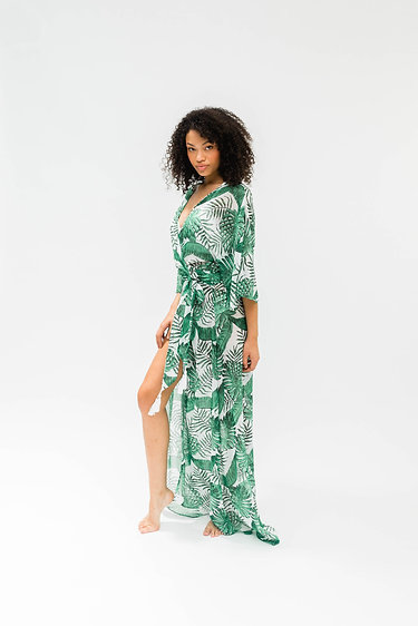 Liv Wrap Palm- Swimsuit Coverup for Tall Women