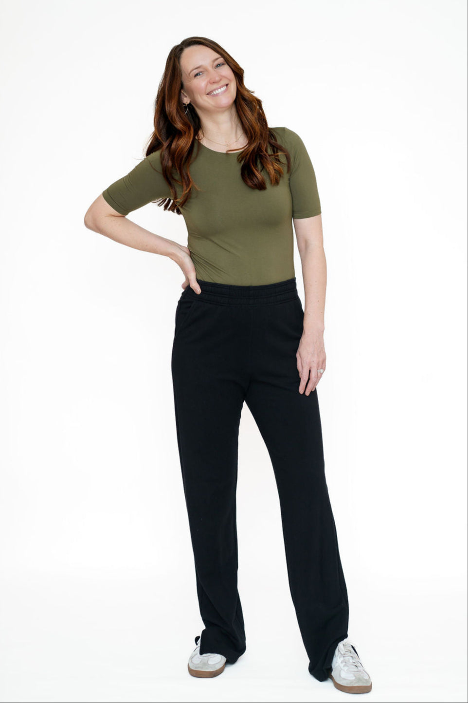 Short Sleeve Crewneck Bodysuit for Tall Women NEW