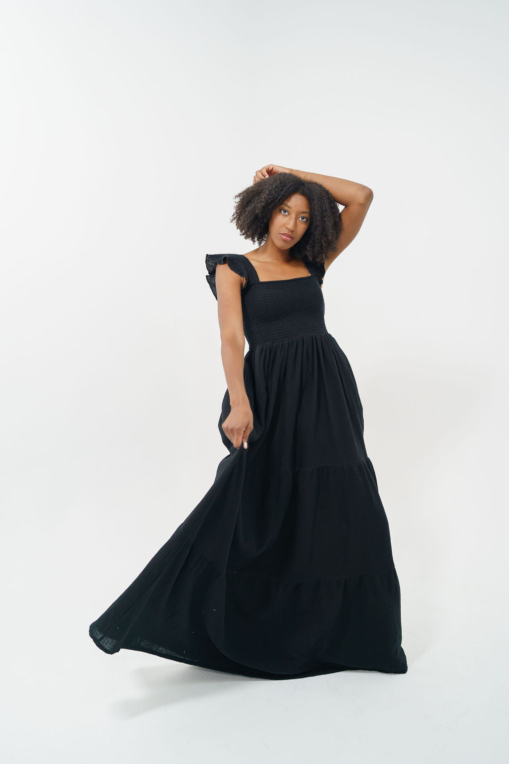 prom dresses pink Dusty Strapless Ruffles Mermaid Dress Long With Slit Color:105-Black-Red 11.16 The mermaid silhouette hugs Party Elegantly Casual Female
