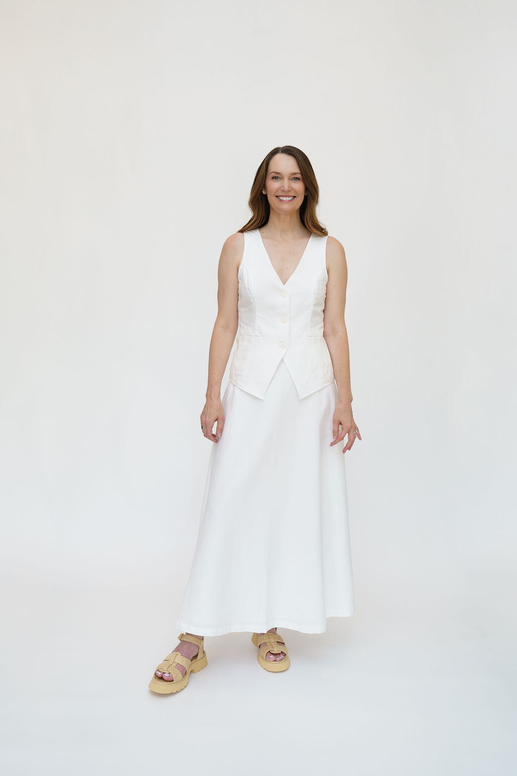 Sleeveless Tailored Vest for Tall Women
