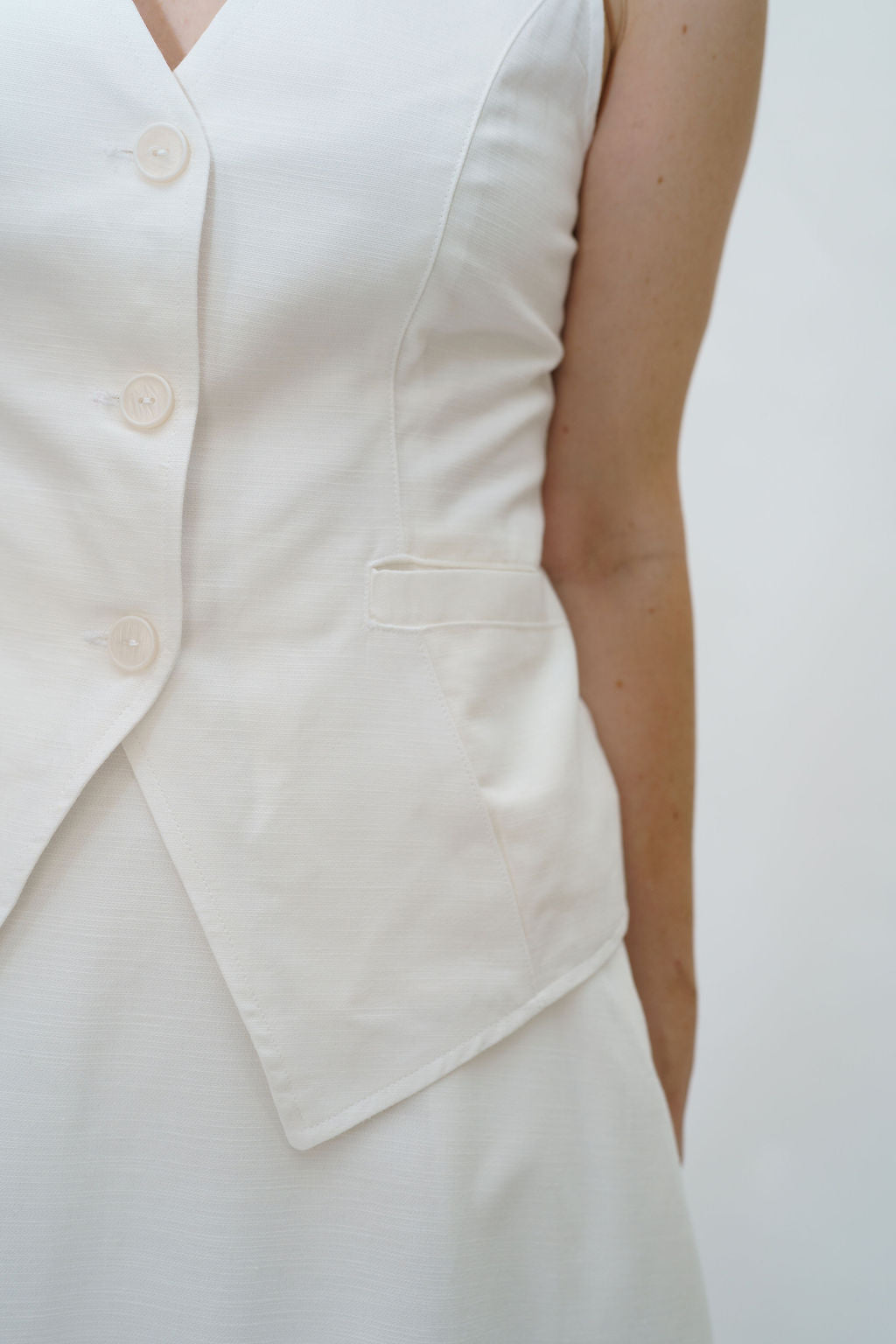 Sleeveless Tailored Vest for Tall Women